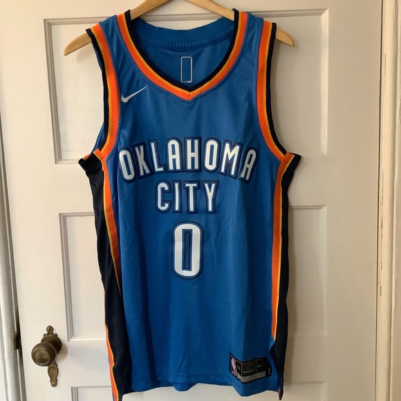 OKC Thunder Jersey Nike Russell Westbrook #0 Oklahoma City Men’s S/XS 44, EUC - Picture 2 of 9